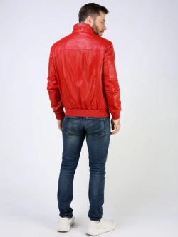 Куртка кожаная натуральная с капюшоном