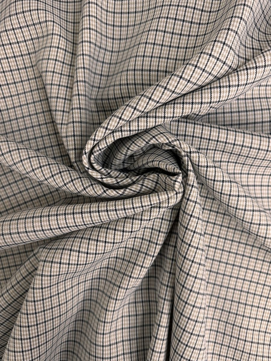 Костюмная принт клетка, беж/черный NATASHA