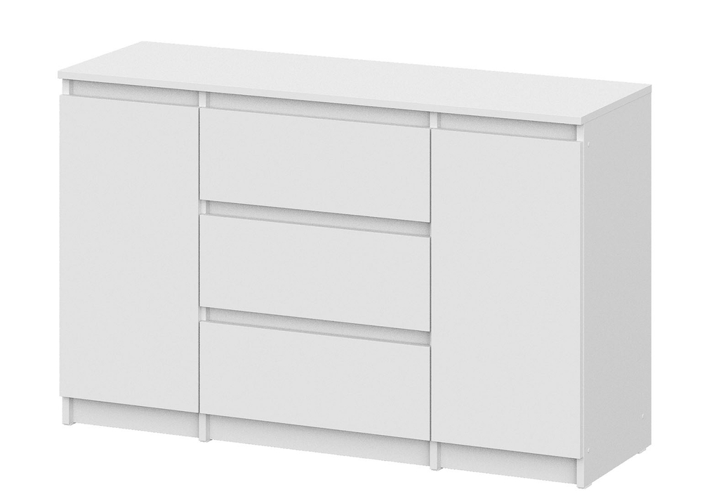 Комод 3 ящика 2 створки «Денвер» Белый