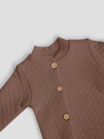Комбинезон из капитония на пуговицах, Кофейный
