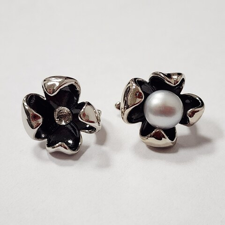 Ювелирные швензы (для вклейки) родий, английский замок, люкс фурнитура