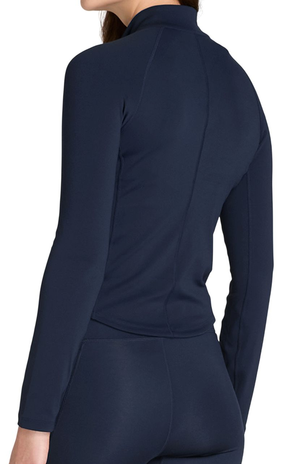 Женская теннисная футболка   Wilson Baseline Half-Zip Long Sleeve Tee - classic navy