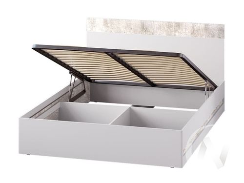 Кровать КР-04 МС Инстайл с подъемным механизмом (бетон/белый)