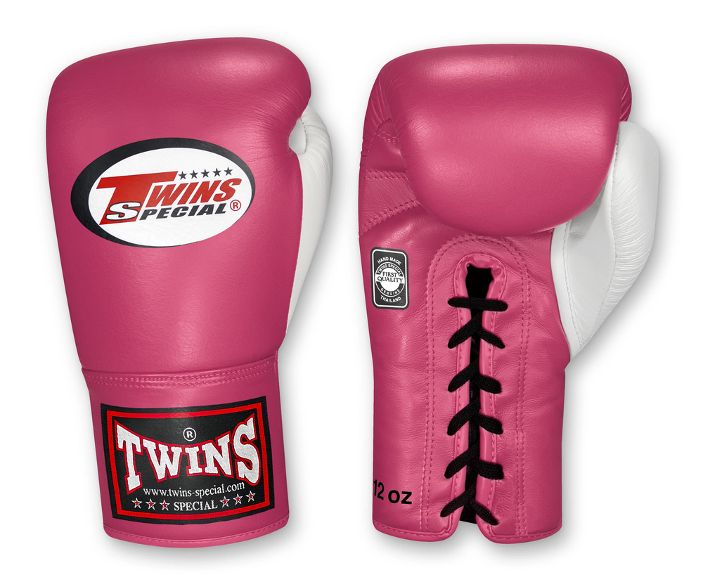 Боксёрские перчатки Twins Dual Color Laceup - Pink