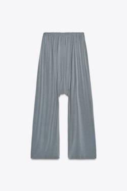 ZARA БРЮКИ ИЗ КРЕПА, АНТРАЦИТОВО-СЕРЫЙ