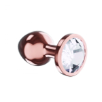 Пробка цвета розового золота с прозрачным кристаллом Diamond Moonstone Shine S - 7,2 см.