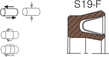 Уплотнение штока S19-F S19-F 4x7x3 Aksios