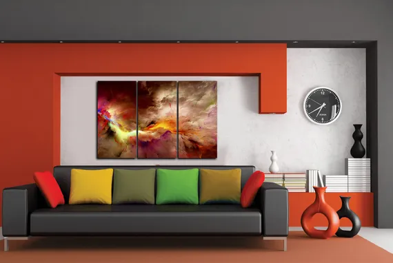 Модульная картина "Вихрь цветов"