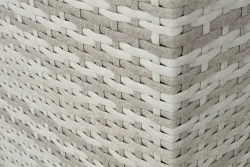 "Лунго" кашпо для цветов большое плетеное из искусственного ротанга, цвет бежевый