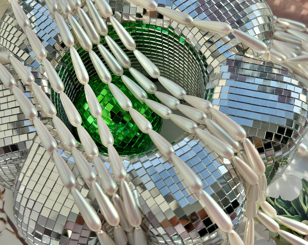 Жемчуг капля 8х28мм, майорка матовая (1шт)