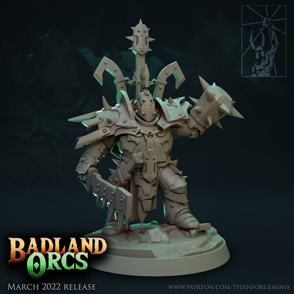 Grand Alliance Destruction Orruk Warclans Megaboss миниатюра для dnd, днд, pathfinder, фентези, Настольная игра, НРИ, Варгейм, РПГ