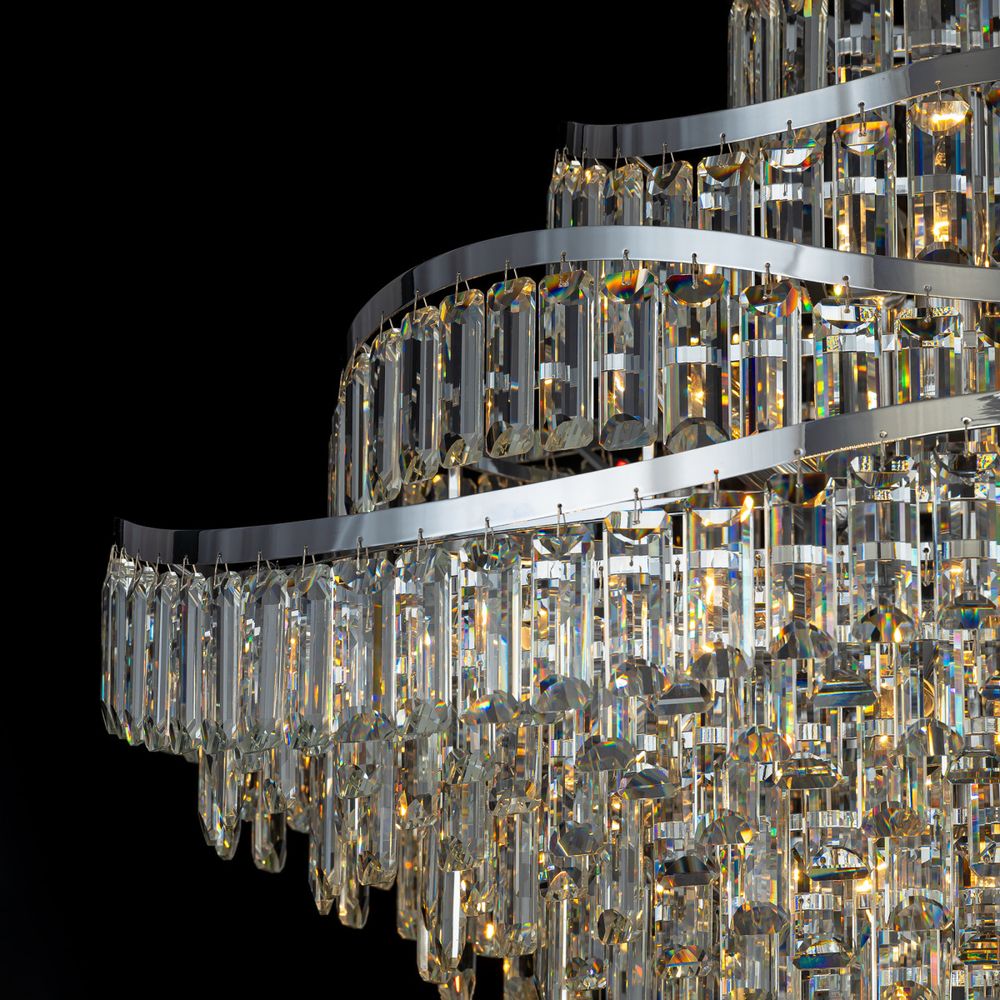 Citilux NAIAD CL315191 Люстра хрустальная подвесная Хром