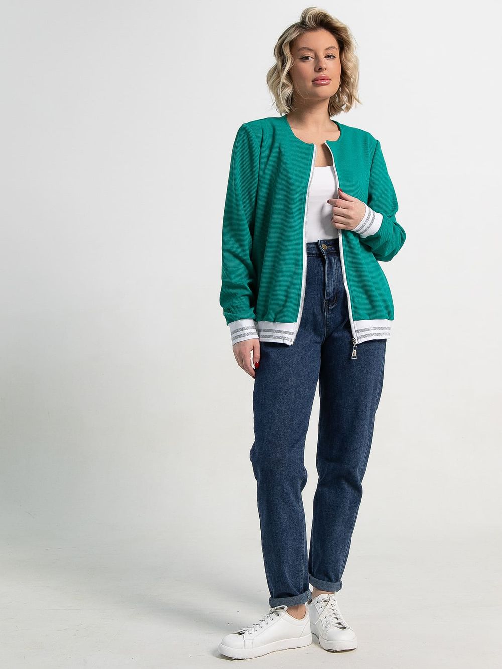 Бомбер Аланис (изумрудный) Б15407-7М LT Collection