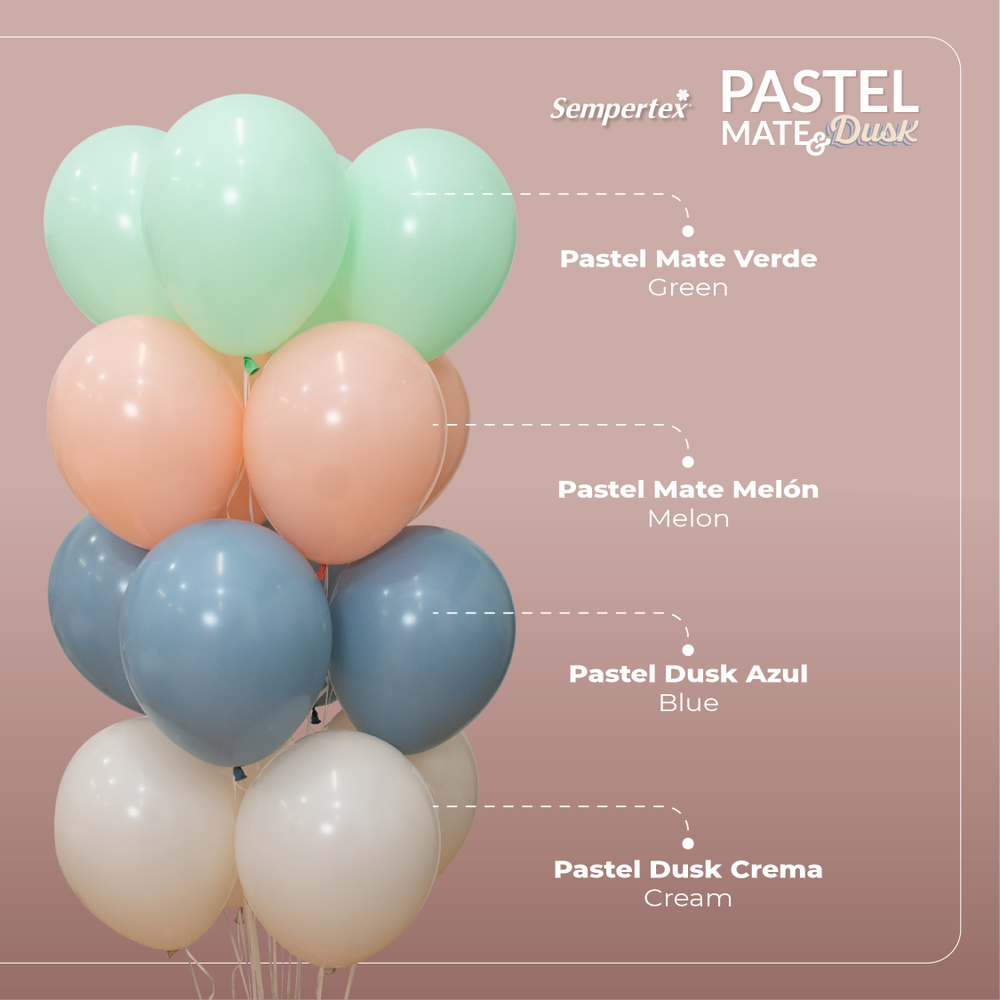 Шар 5" Голубой, Пастель ретро 140 Sp