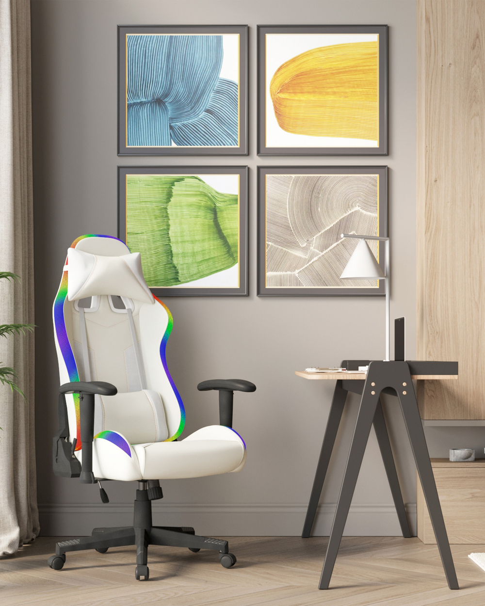 Кресло спортивное TopChairs GMM-080 белый