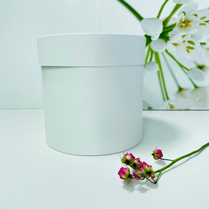 Коробка шляпная с крышкой Размер:21*21см Белая