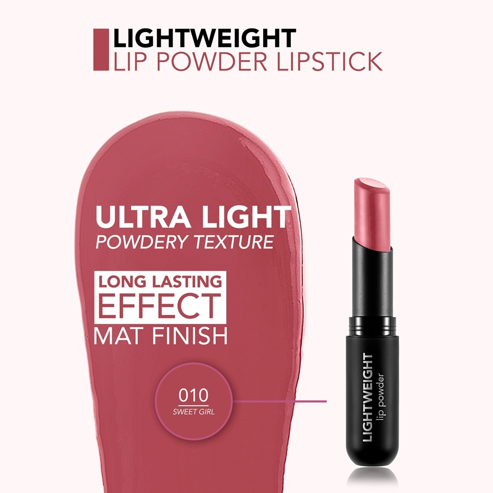 flormar Lightweight Lip Powder Lipstick - Стойкая помада с матовым эффектом, 3 g