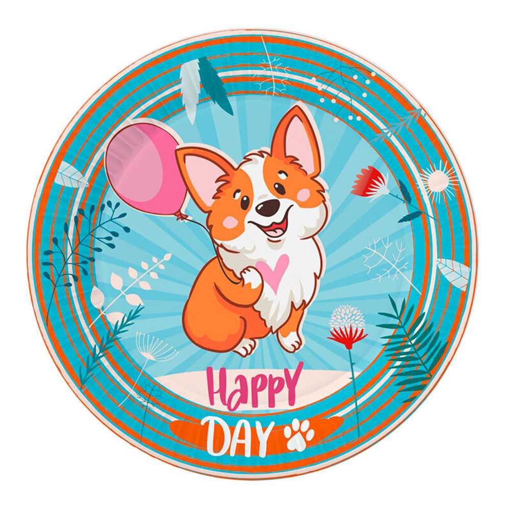 Тарелки "Корги" 18 см 6 шт
