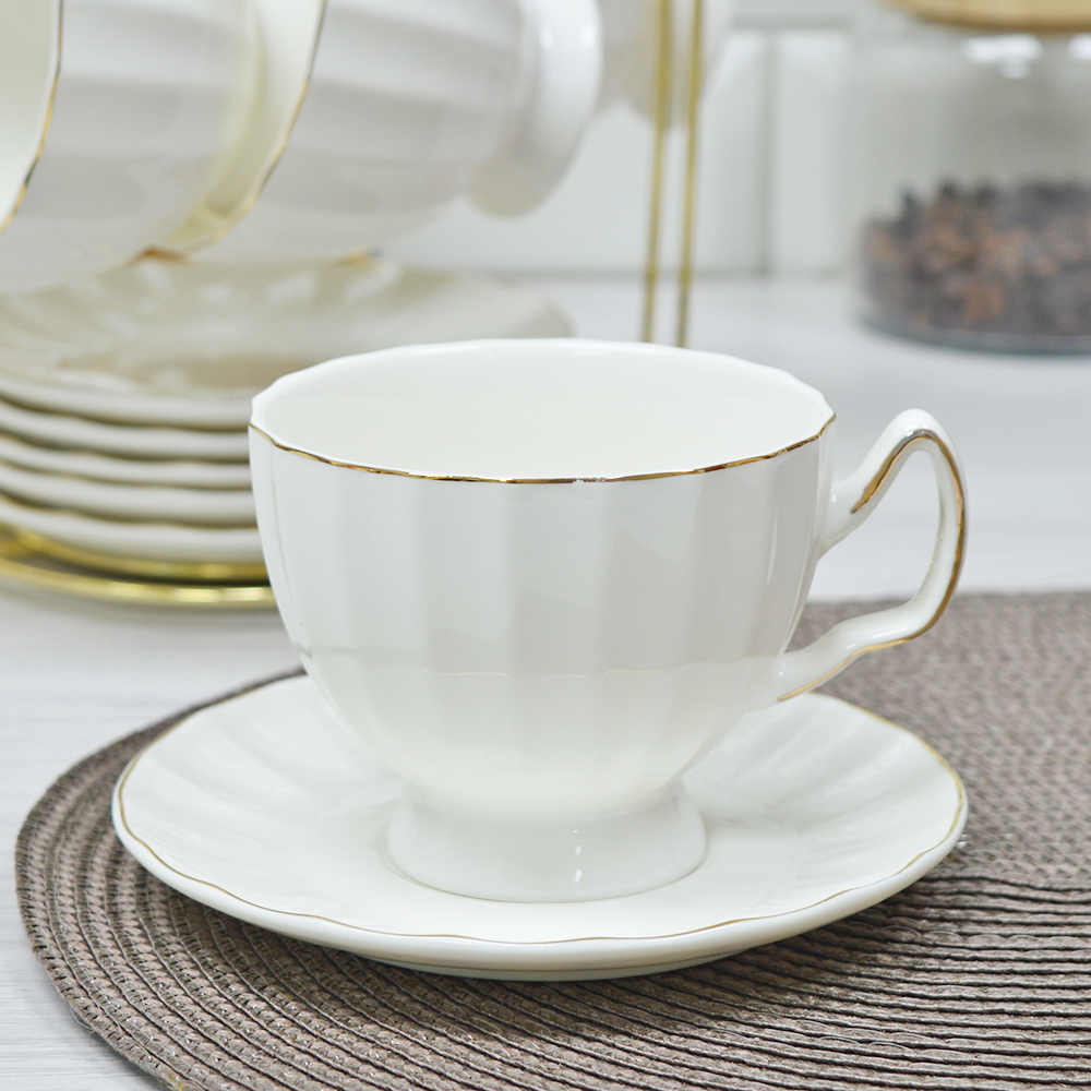 Чайный набор 12 предметов 250мл на подставке "Пломбир" (100378)