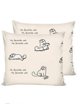 Постельное белье Сказка "Котики Грей" 2-спальный Наволочка 70х70 см 2 шт Простынь 240х215 см Пододеяльник 175х215 см, перкаль