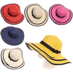 Шляпа женская с широкими полями «TiraMiSu- Мирель», микс 6 цветов, р58, ширина полей 15 см