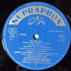 Винтажная виниловая пластинка LP Stravinsky И. Стравинский История Солдата L'histoire Du Soldat (Чехословакия 1969)
