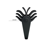 Черное эрекционное кольцо с вибрацией и лепестками Chester