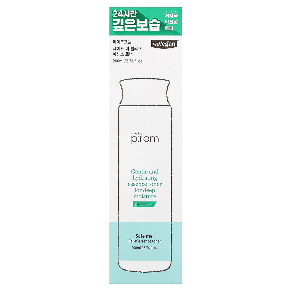 make p:rem, Safe Me, Relief Essence, тоник, 200 мл (6,76 жидк. унции)