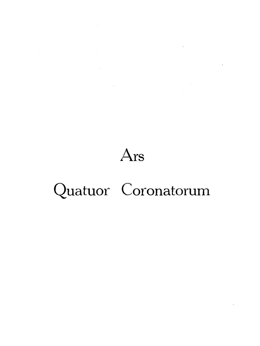 Ars Quatuor Coronatorum. Volume XXXVII | W.J. Songhurst