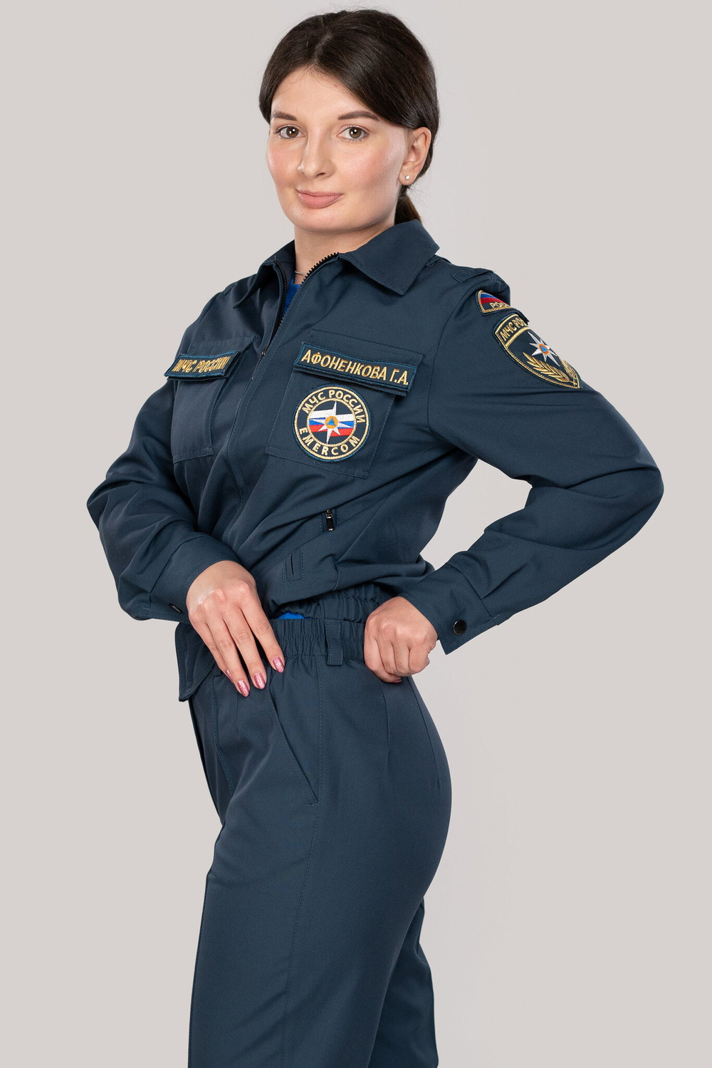 Костюм летний  женский МЧС (Патруль-240, серо-синий)