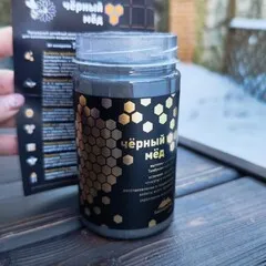 Чёрный мёд с живицей и мумиё / 400 гр