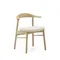 Стул Timons из бежевой синели из массива дуба с натуральной отделкой FSC Mix Credit