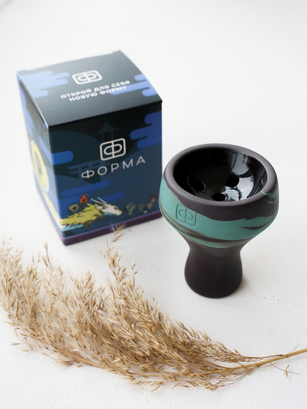 Чаша Форма Турка - Изумруд (с глазурью)