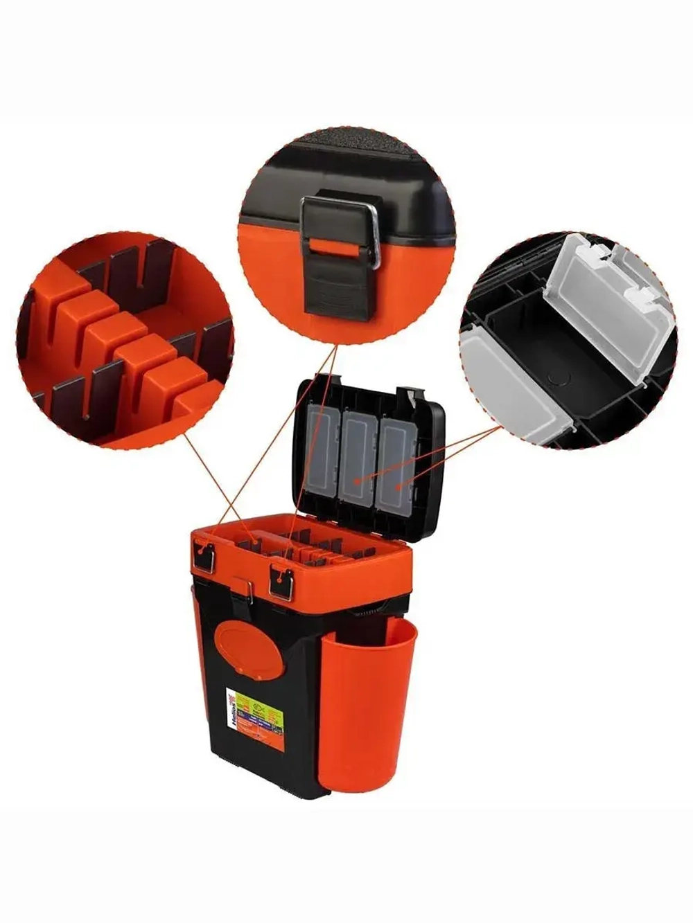 Ящик для зимней рыбалки Helios FishBox (10л) оранжевый