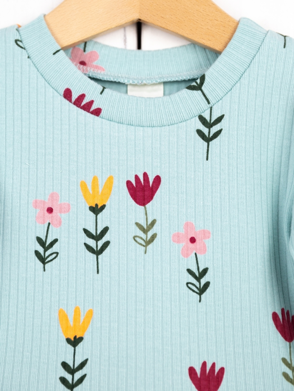 Платье "Тюльпаны на бирюзе" с фатиновой юбкой