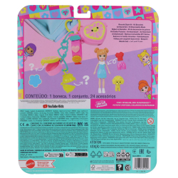 Polly Pocket - Стильный браслет Лимонный набор с брелоком и куколкой JKR54