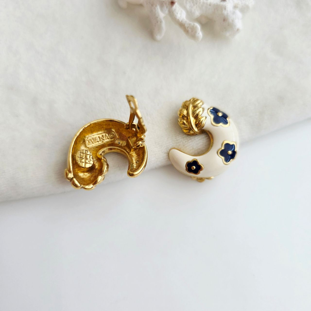 Клипсы Ivana в цветочек