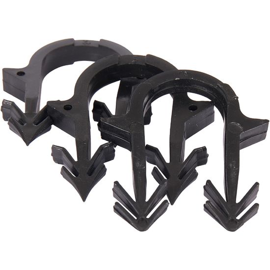 Скоба якорная Stout для труб с двойным креплением, цвет чёрный (SMF-0004-001620)