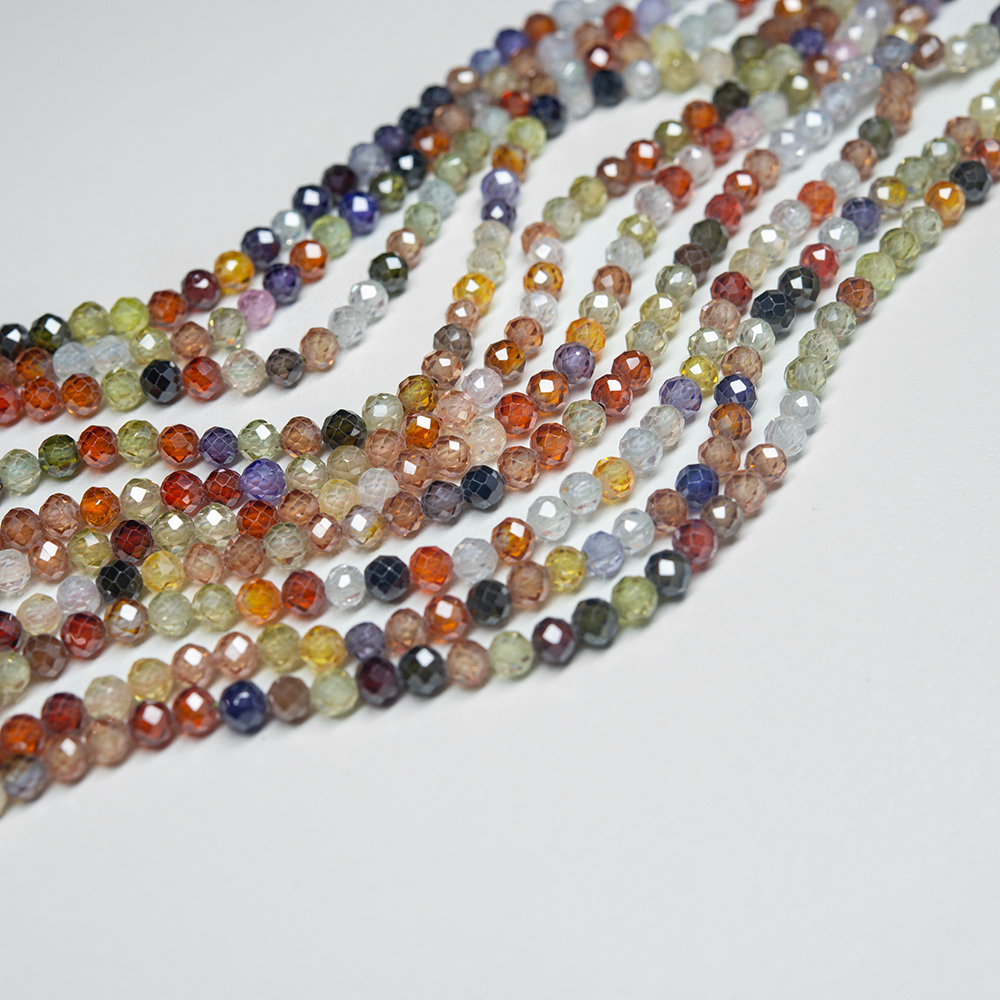 Фианиты, оттенок "Mix", 4мм шар, микроогранка