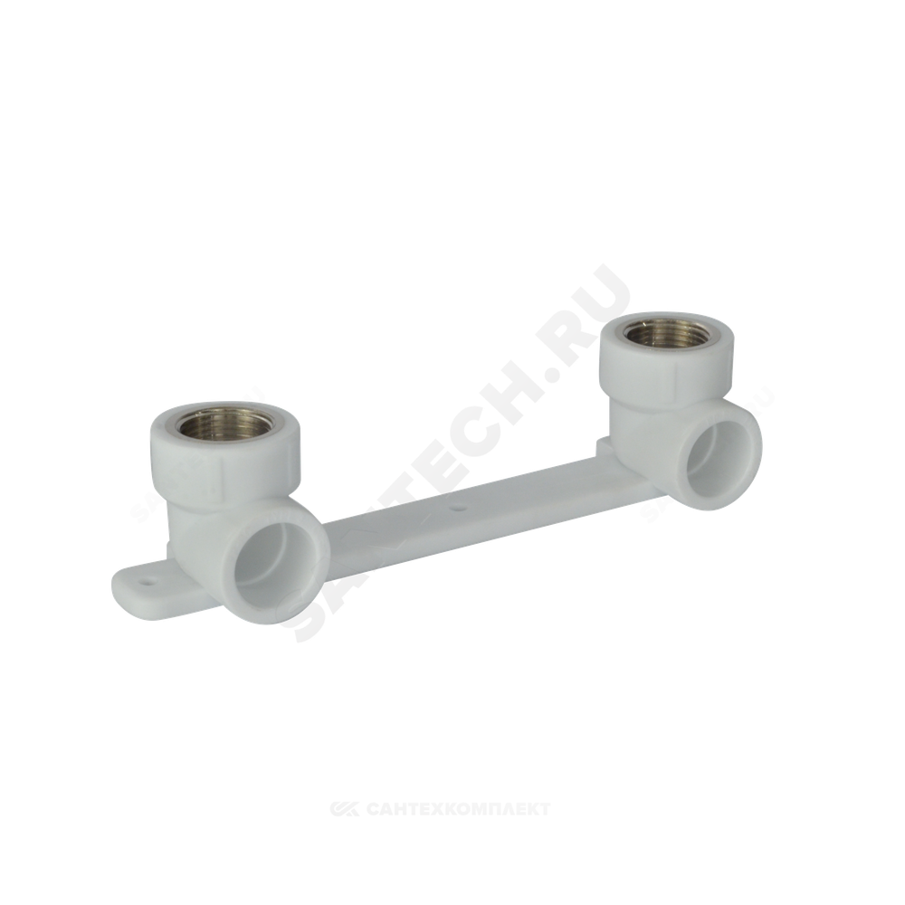 Планка монтажная PP-R белая Дн 20х1/2" ВР под смеситель с водорозетками PRO VALFEX 10124020-PRO