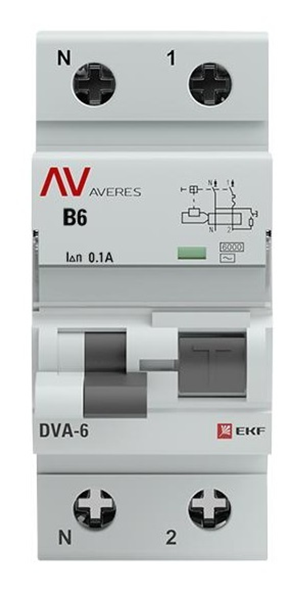 Автомат дифференциальный EKF rcbo6-1pn-16C-100-ac-av