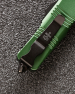 Автоматический складной нож SteelBro Microtech Mini Troodon Black Tanto 240-1OD (зеленый) фронталка/выкидуха