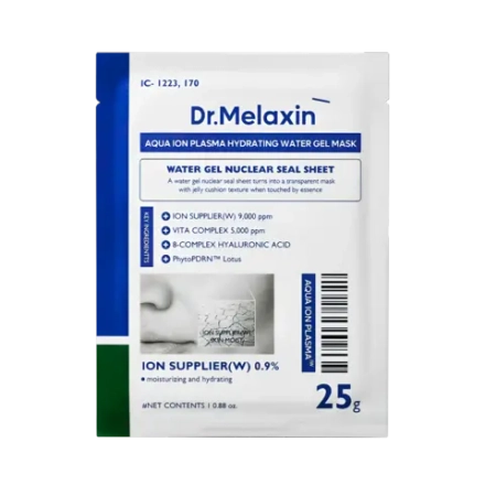 Dr.Melaxin Увлажняющая маска для лица с акво-ионной плазмой Aqua Ion Plasma Hydrating Water Gel Mask 25 гр.