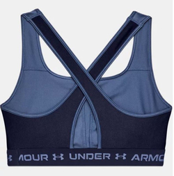 ТОП теннисный Under Armour Women's Mid Crossback Matte/Shine Sports Bra - blue