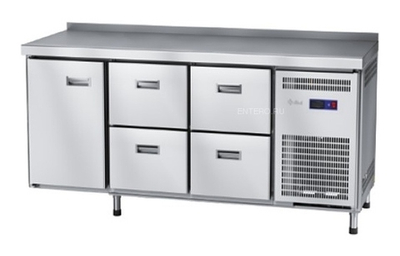 Стол холодильный Abat СХС-70-02 (4 ящика, 1 дверь, борт)