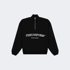 Cвитшот UNIFORM Half-zip Heavy THEUNIFORM, черный