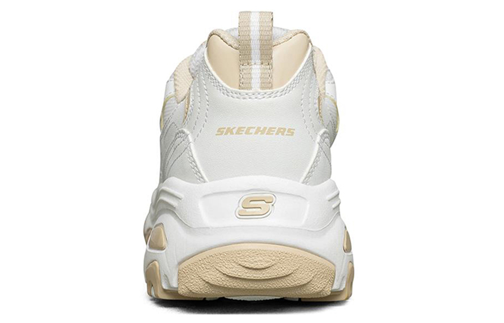 Skechers D"LITES 1.0 Little Sweet Bean Fabric Cushioning Low top Chunky Sneakers Women"s Natural