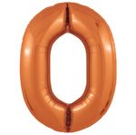 Agura Шар 40'' / 102 см "Цифра 0" Slim Папайя (БГ-60)