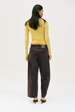 ZARA ДЖИНСЫ Z1975 CARGO BARREL СО СРЕДНЕЙ ПОСАДКОЙ, КОРИЧНЕВЫЙ