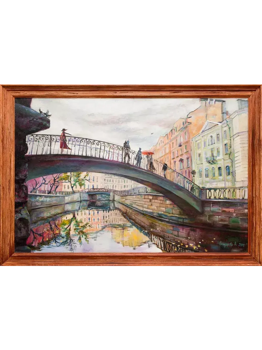 Картина маслом "Сенной мост" Семизорова